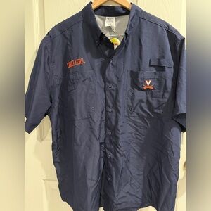 Pro Edge Dark Blue Men's Shirt Virginia Cavaliers SPF NWT